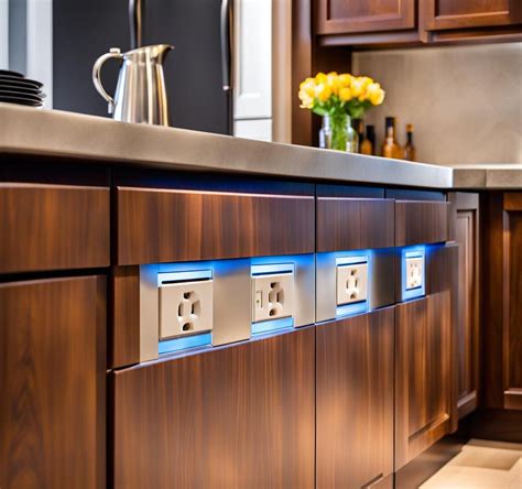 kitchen cabinet electrical box|electrical outlet built into cabinet.